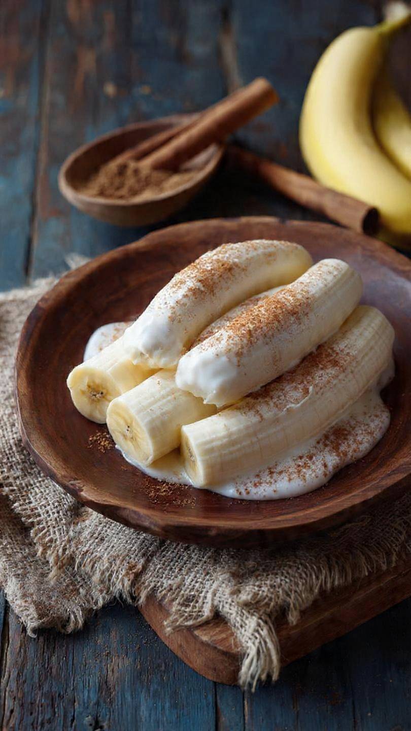 plátanos con crema